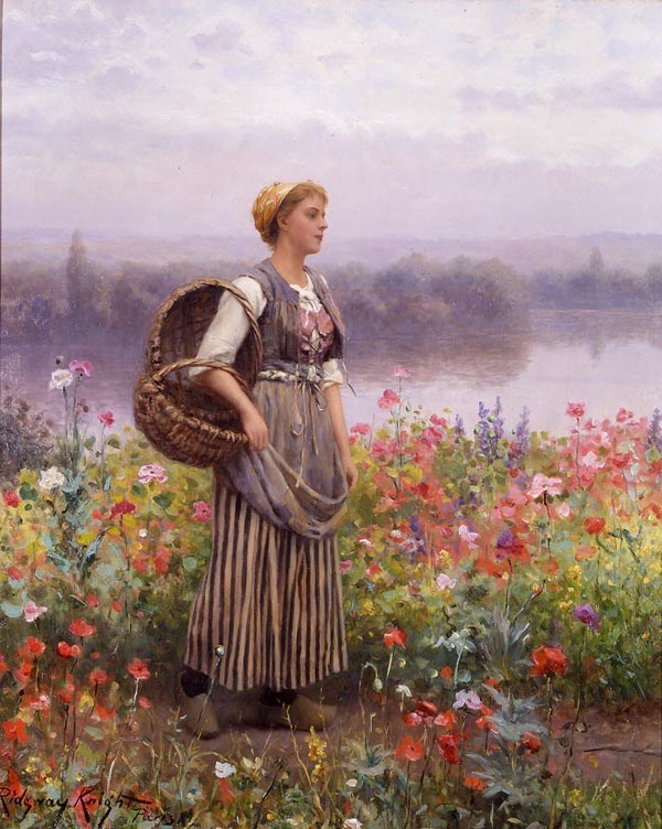 Daniel Ridgway Knight The Flower Girl